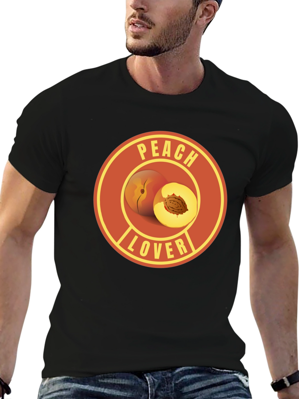 Peach Lover Graphic Tee - Fruit Humor T-Shirt