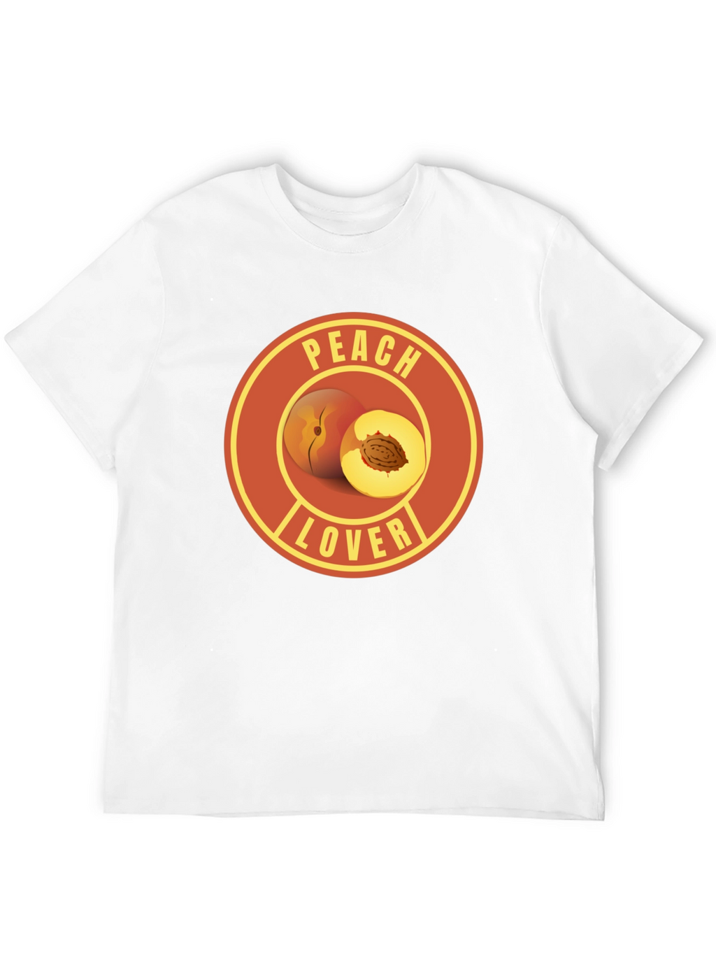 Peach Lover Graphic Tee - Fruit Humor T-Shirt