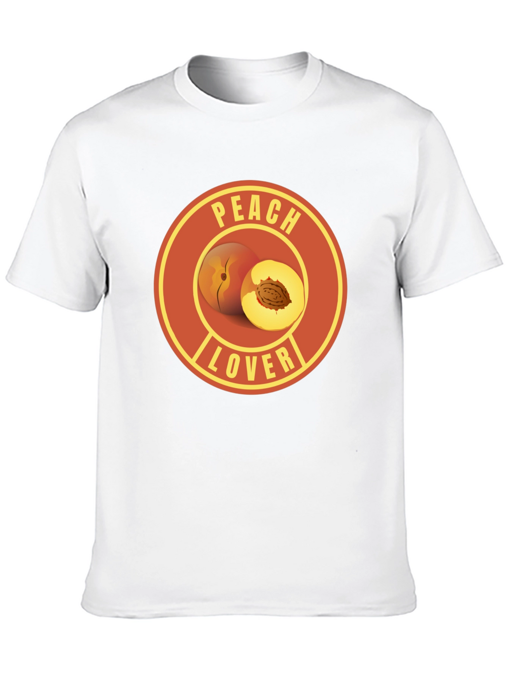 Peach Lover Graphic Tee - Fruit Humor T-Shirt