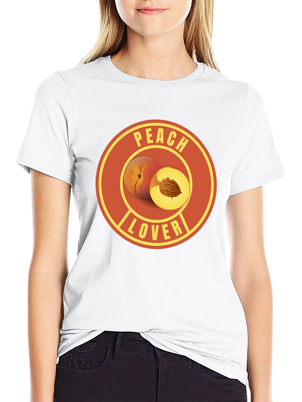 Peach Lover Graphic Tee - Fruit Humor T-Shirt