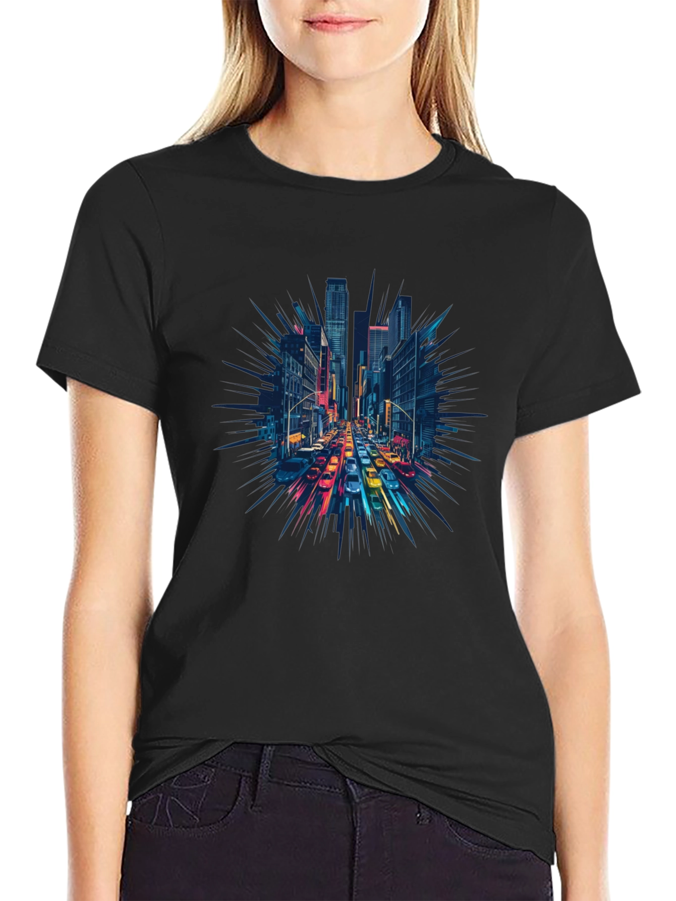 Cityscape Graphic Tee - Urban Style Shirt