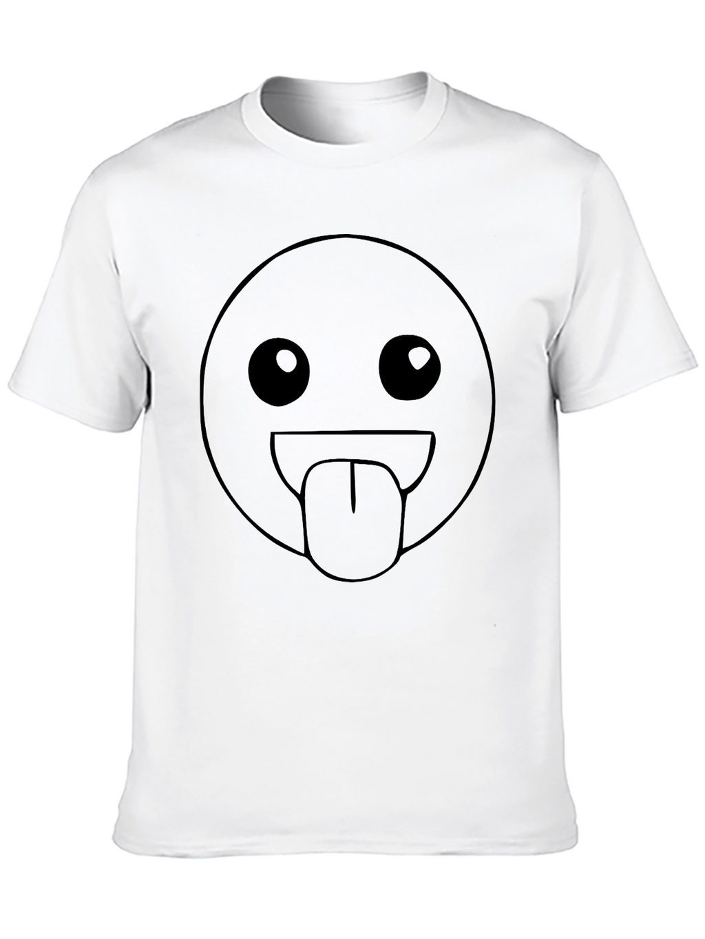 Emoji Tongue Out Black T-Shirt