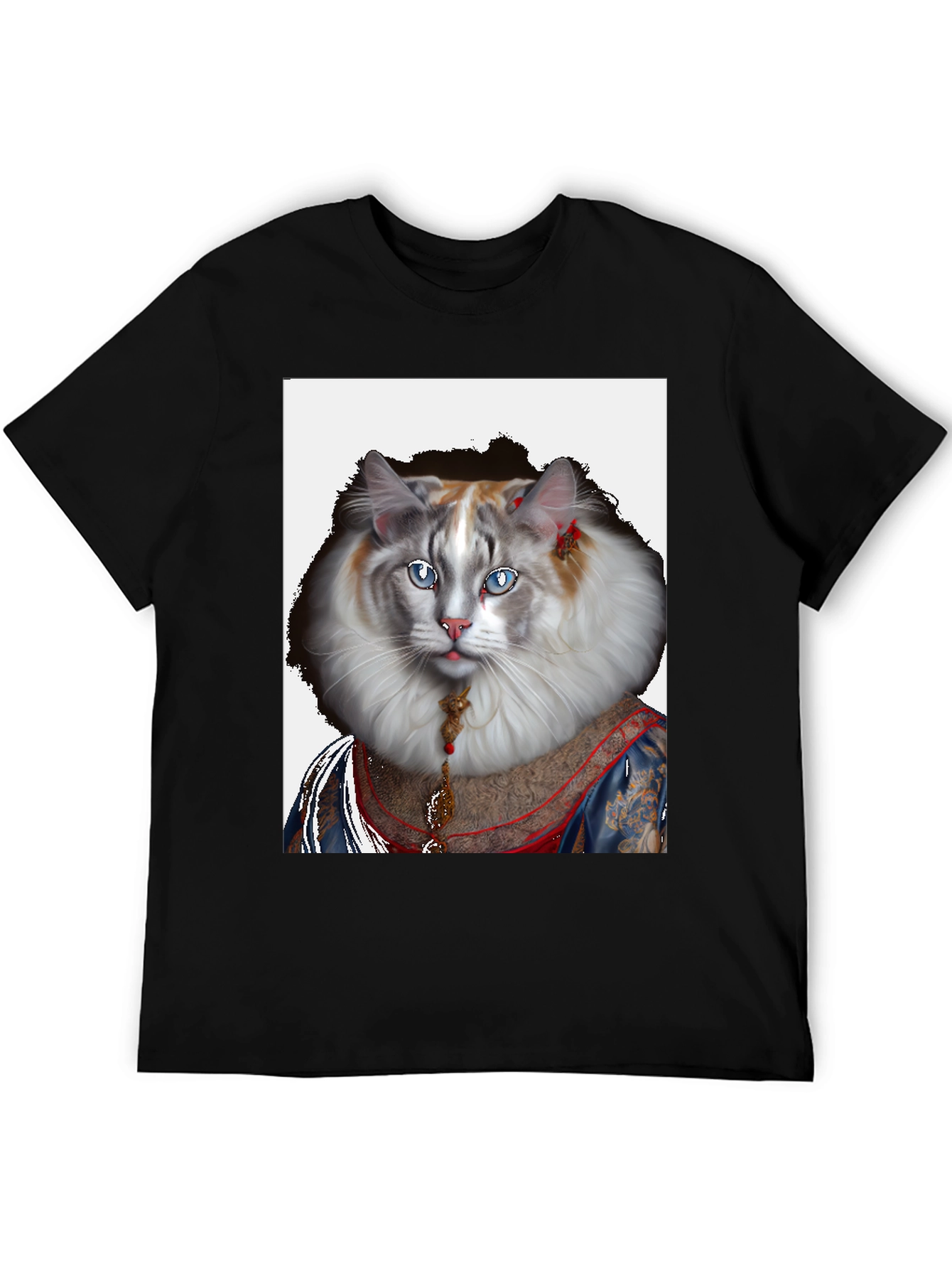Regal Cat Portrait Tee - Feline Royalty T-Shirt