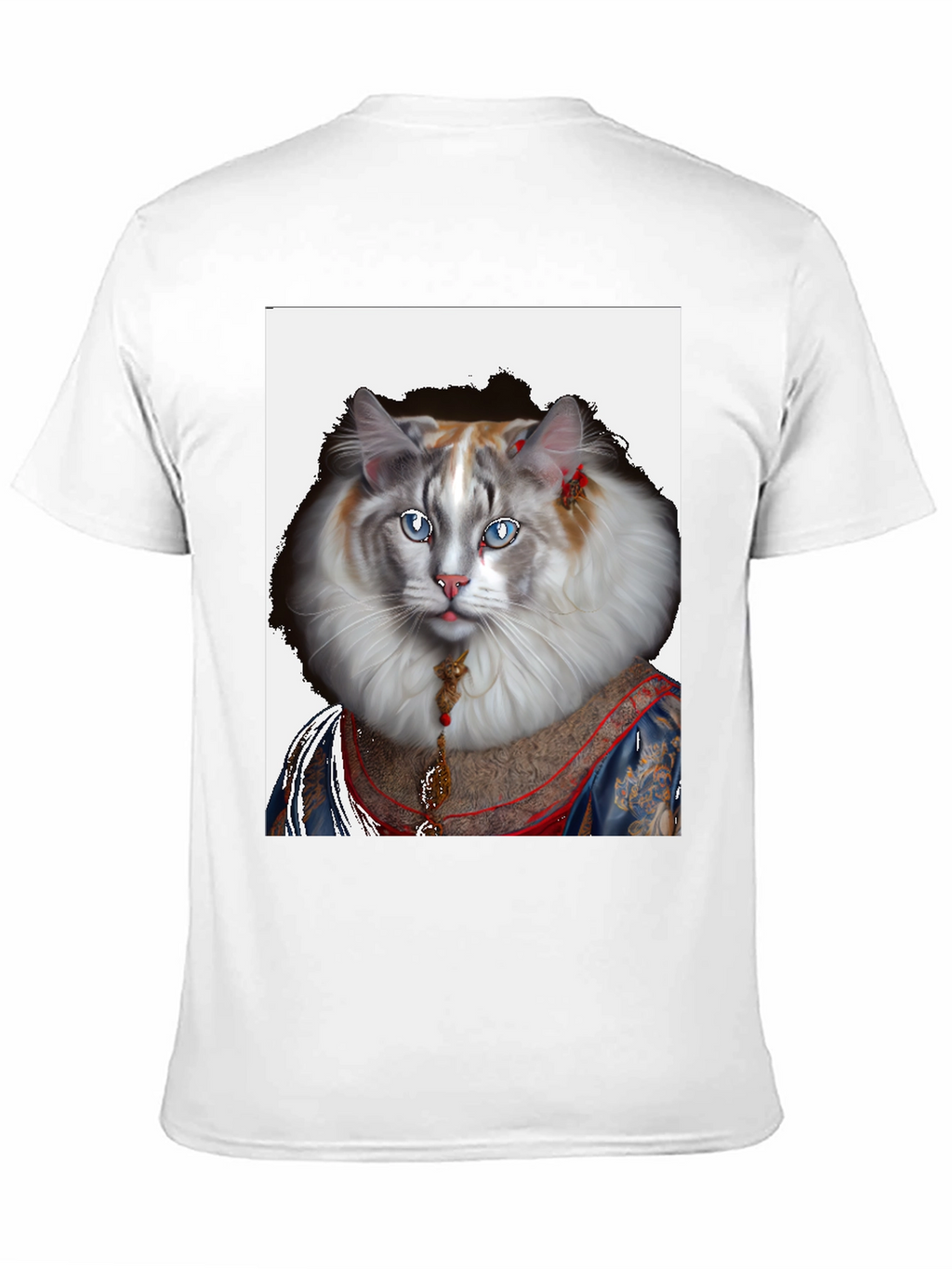 Regal Cat Portrait Tee - Feline Royalty T-Shirt