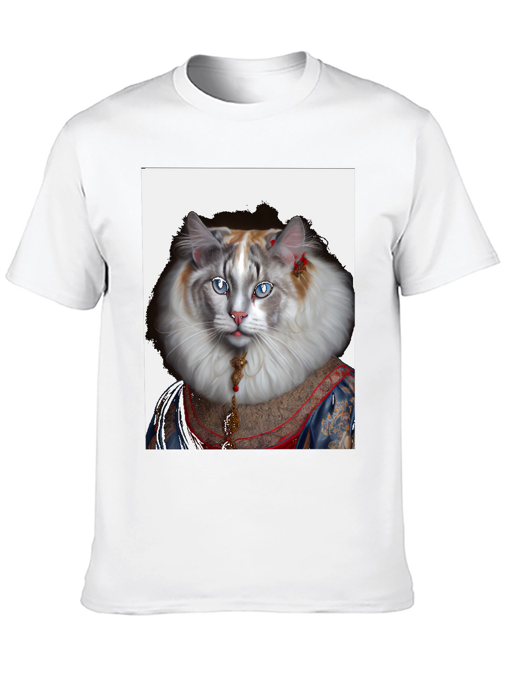 Regal Cat Portrait Tee - Feline Royalty T-Shirt