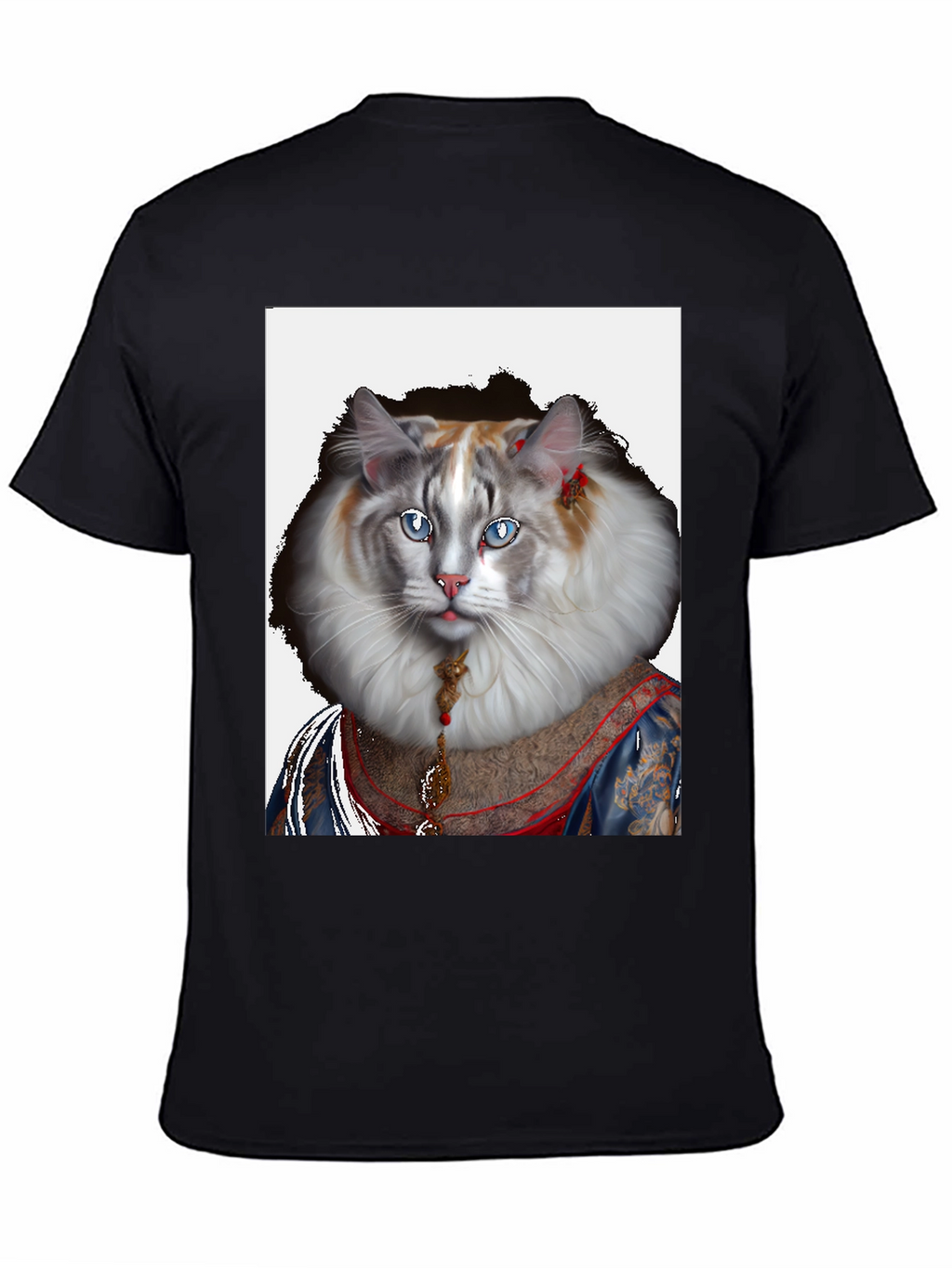 Regal Cat Portrait Tee - Feline Royalty T-Shirt