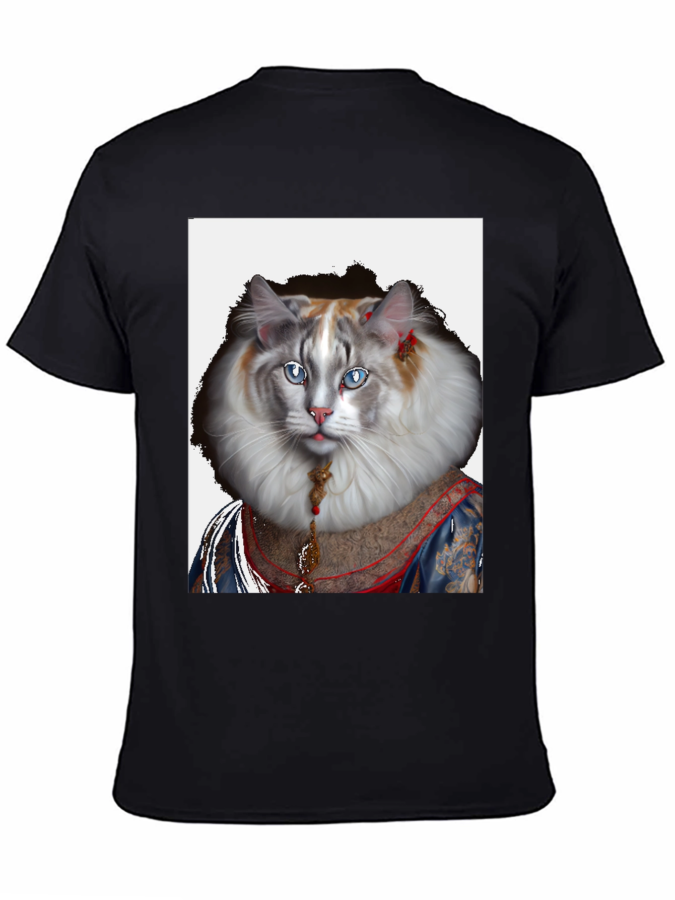 Regal Cat Portrait Tee - Feline Royalty T-Shirt