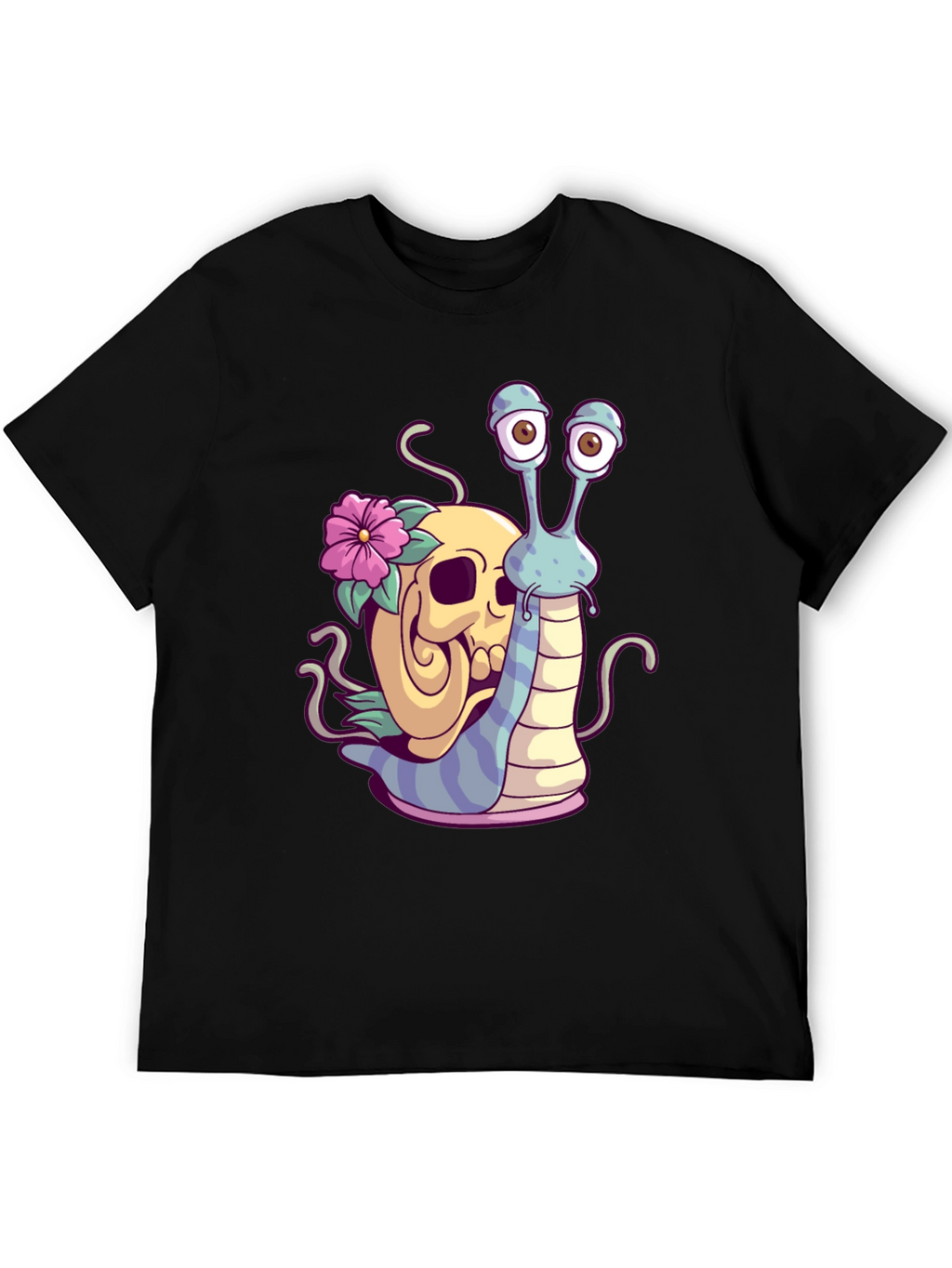 Skull Snail Graphic Tee - Unique Print T-Shirt