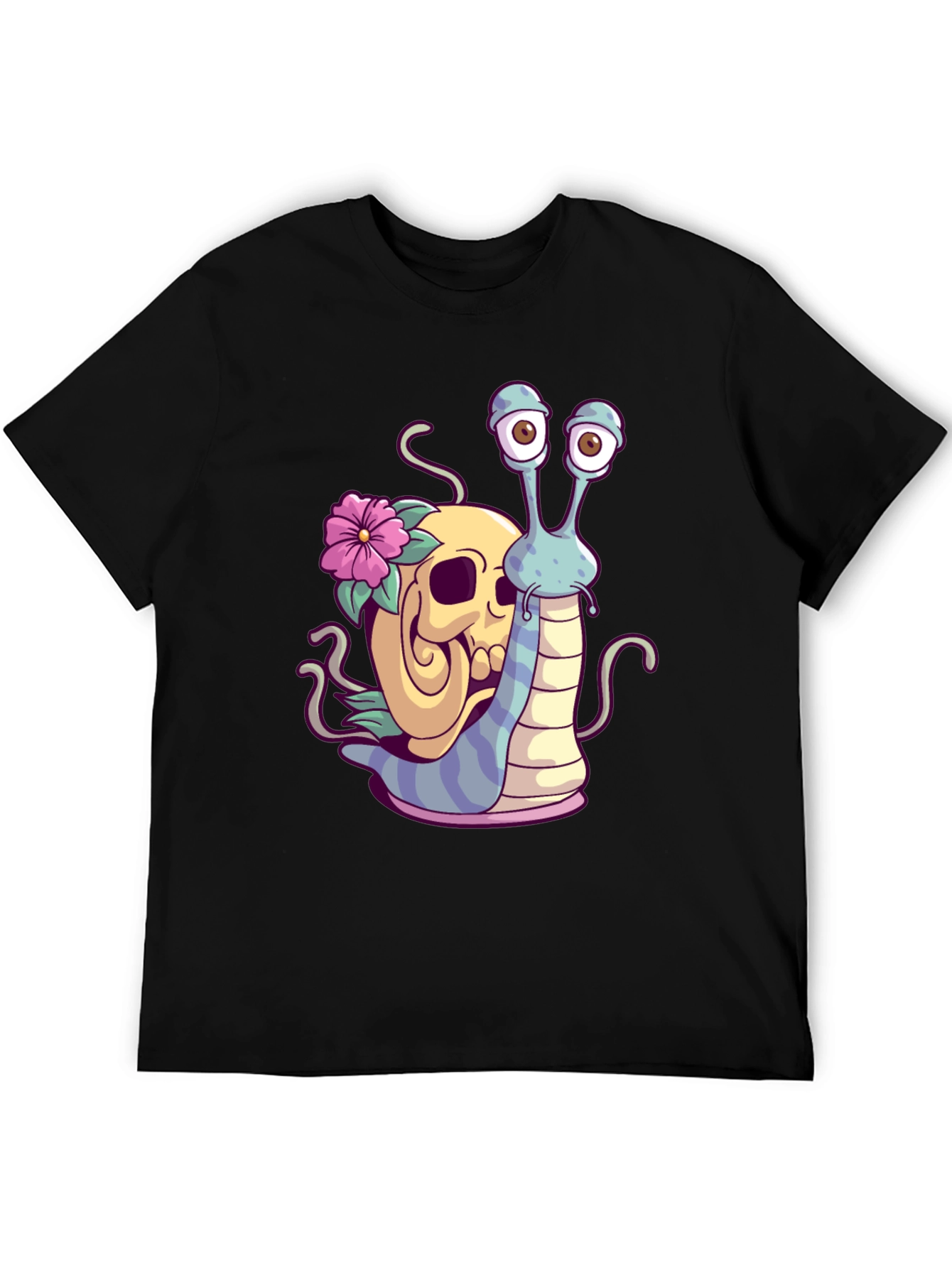 Skull Snail Graphic Tee - Unique Print T-Shirt