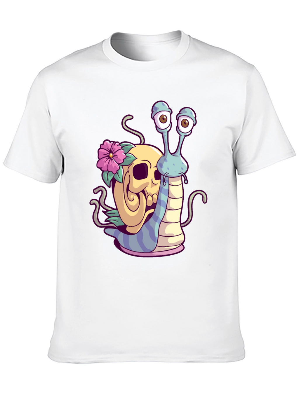 Skull Snail Graphic Tee - Unique Print T-Shirt