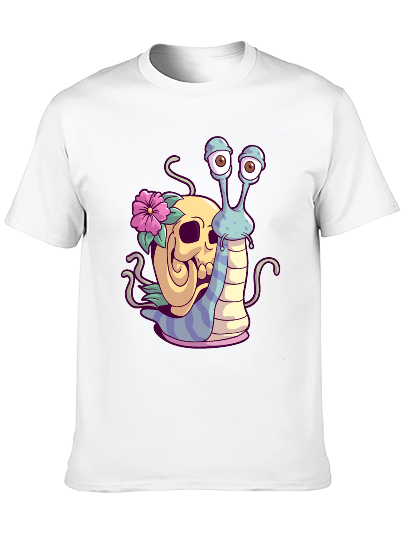 Skull Snail Graphic Tee - Unique Print T-Shirt