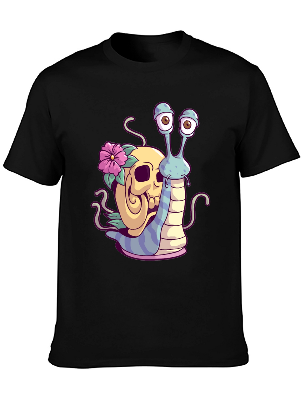 Skull Snail Graphic Tee - Unique Print T-Shirt