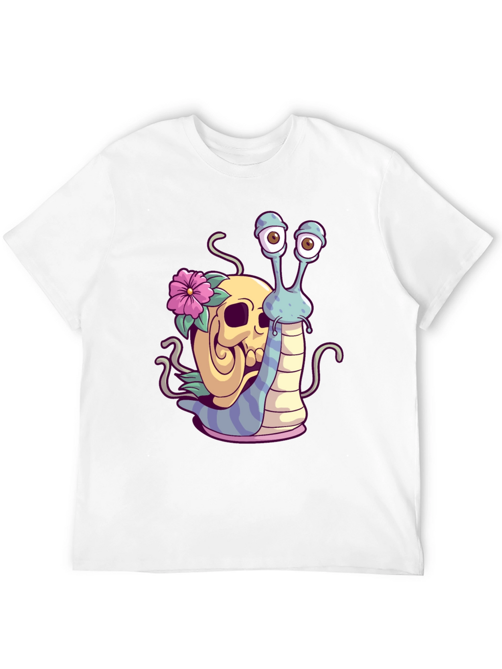 Skull Snail Graphic Tee - Unique Print T-Shirt
