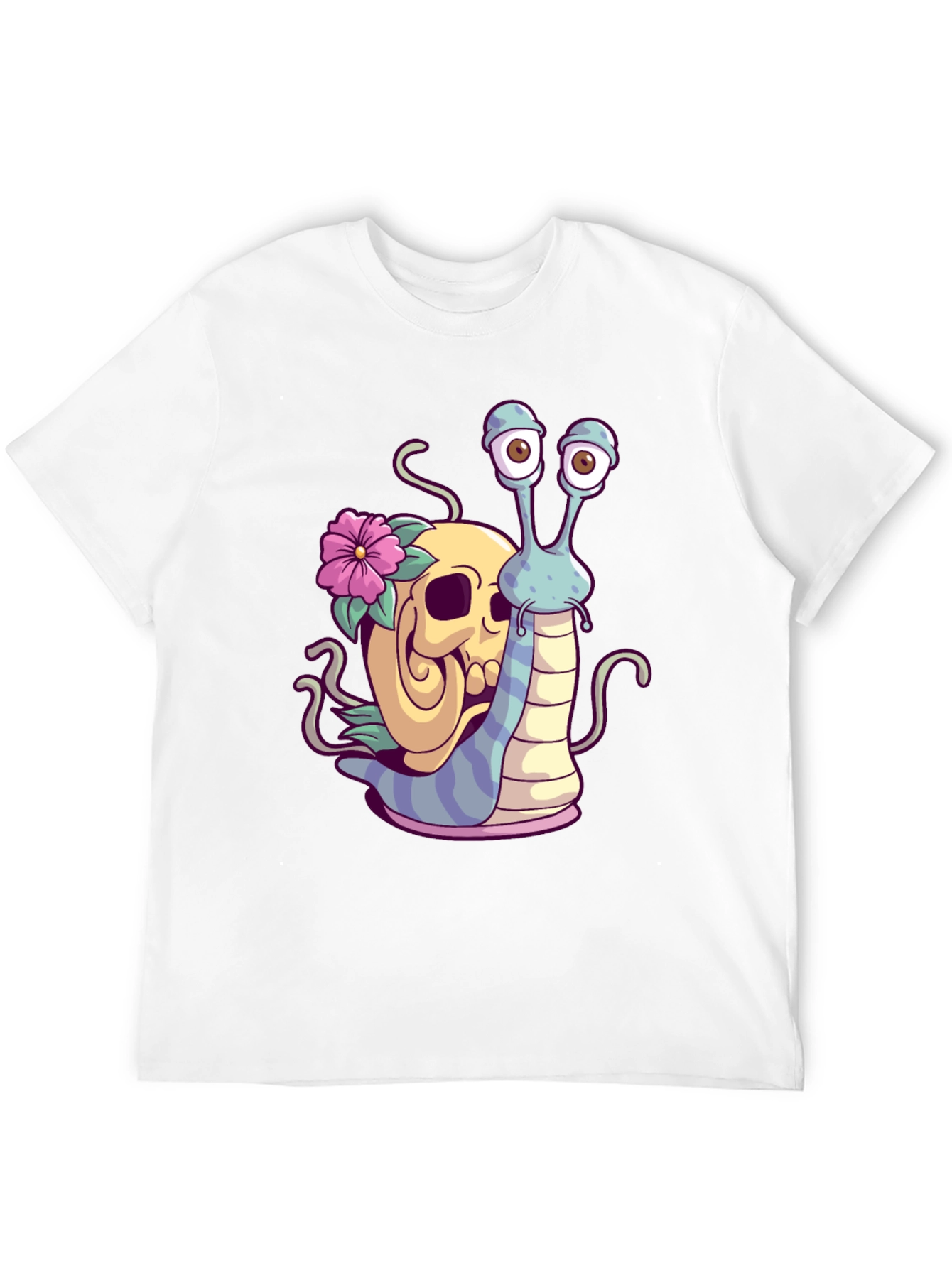 Skull Snail Graphic Tee - Unique Print T-Shirt