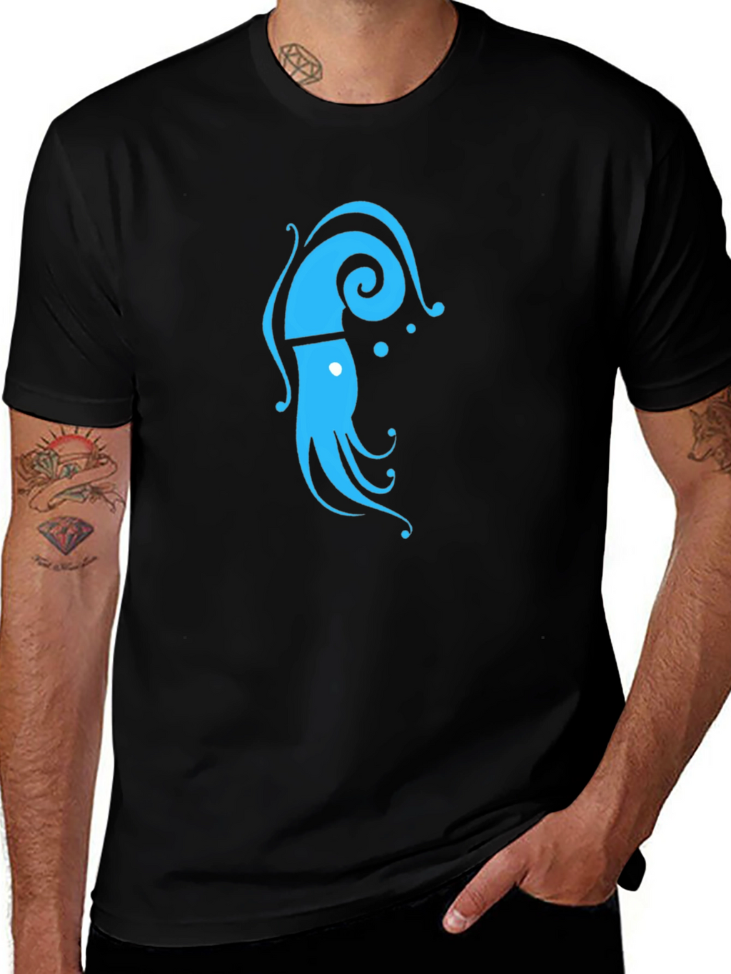 Squid Graphic T-Shirt - Cool Casual Tee