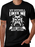 My Pitbull Likes Me T-Shirt - Dog Lover Tee