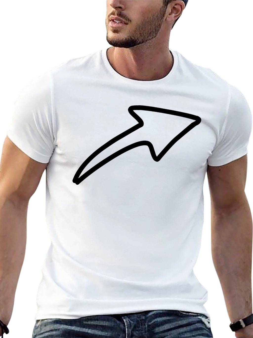 Arrow Graphic Black T-Shirt - Modern Design