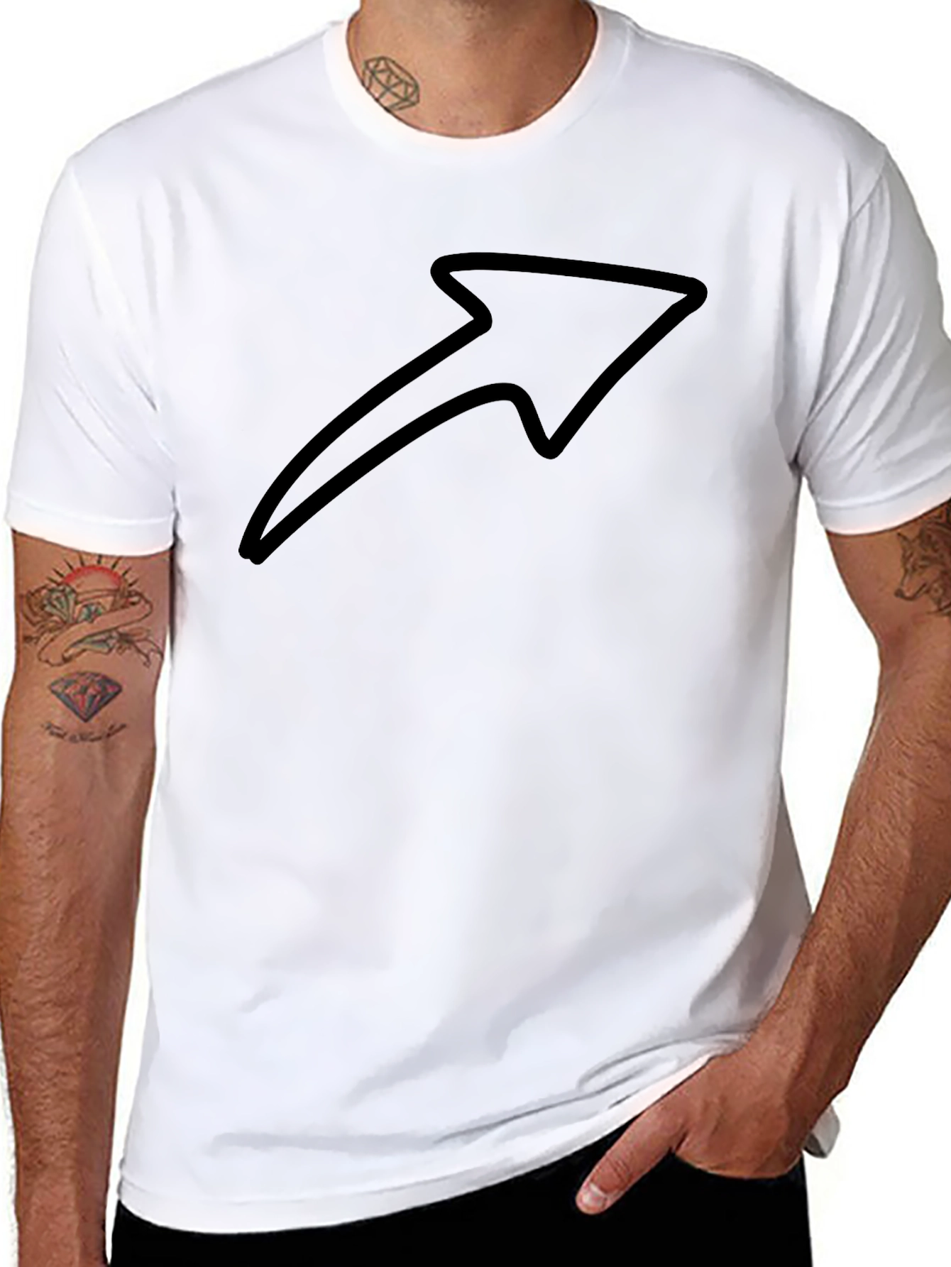 Arrow Graphic Black T-Shirt - Modern Design