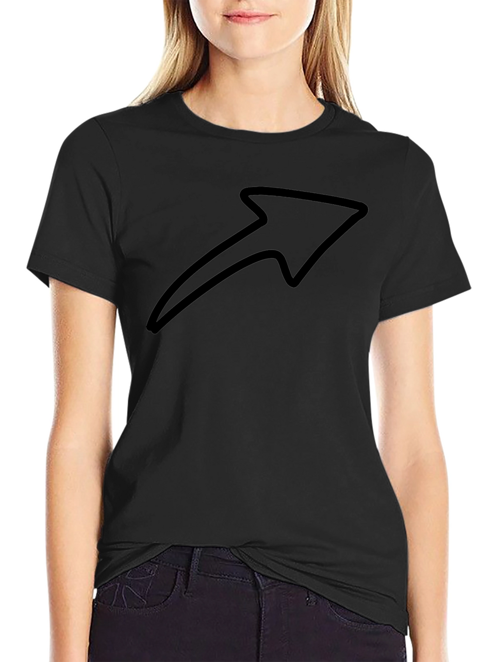 Arrow Graphic Black T-Shirt - Modern Design