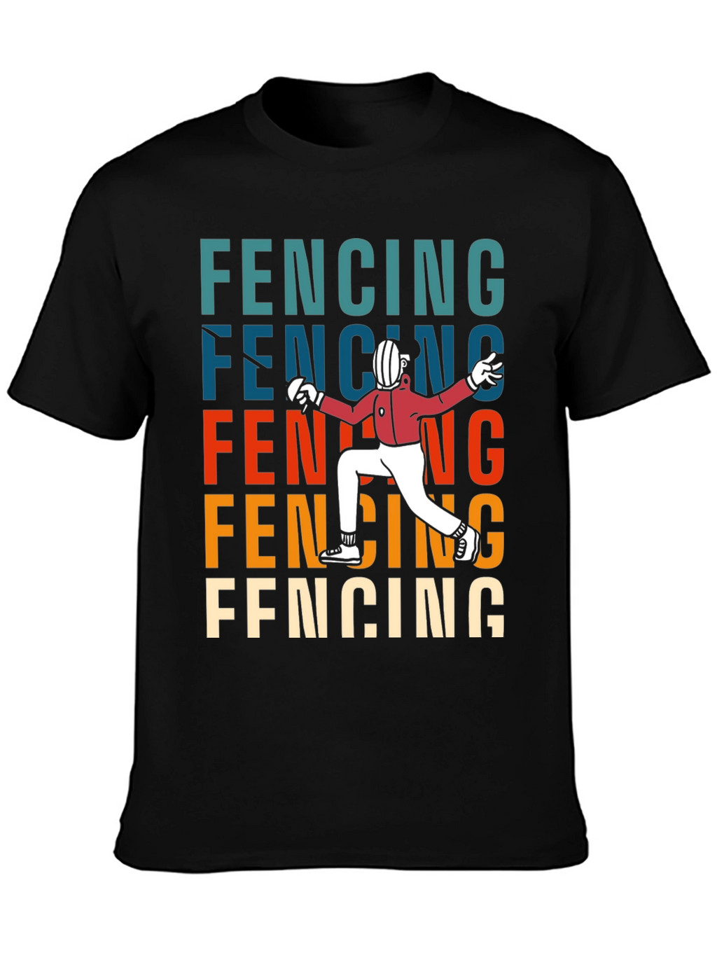 Fencing Retro Style T-Shirt