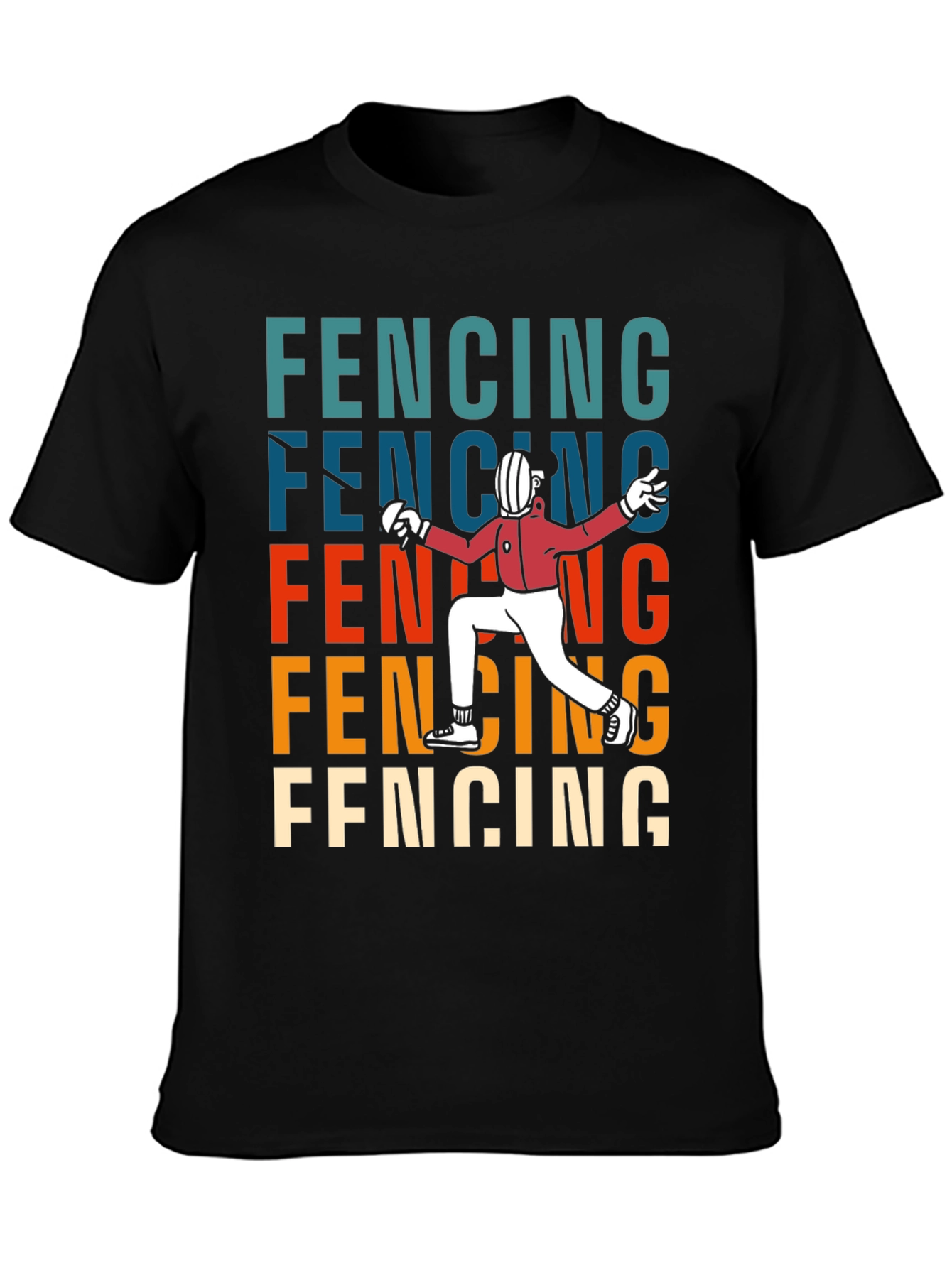 Fencing Retro Style T-Shirt