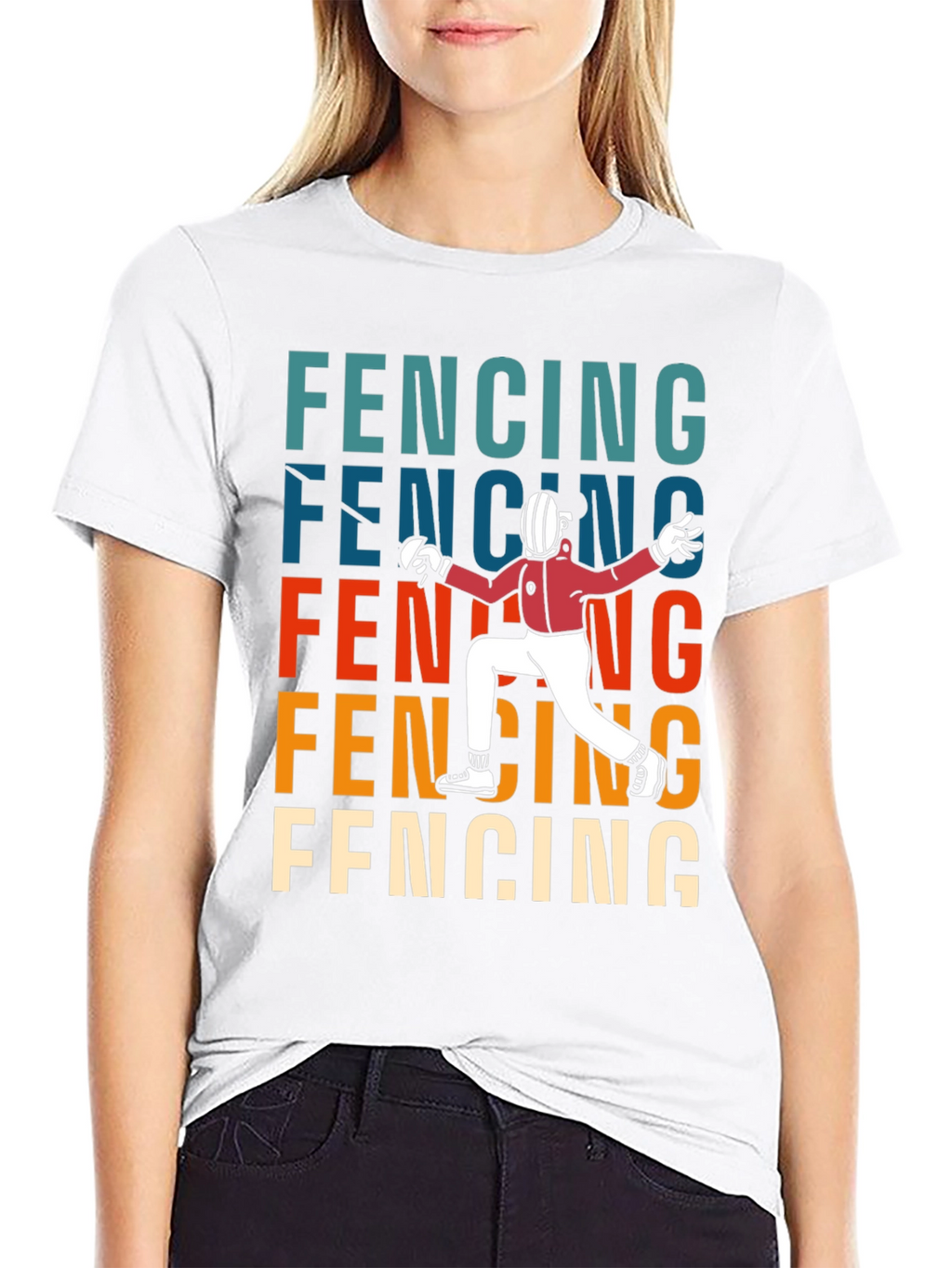 Fencing Retro Style T-Shirt
