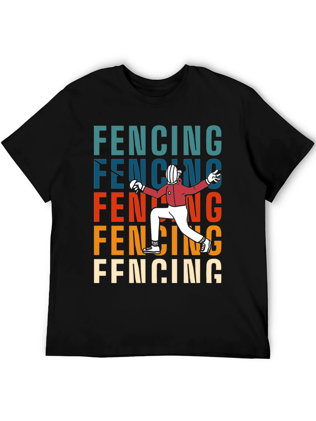 Fencing Retro Style T-Shirt