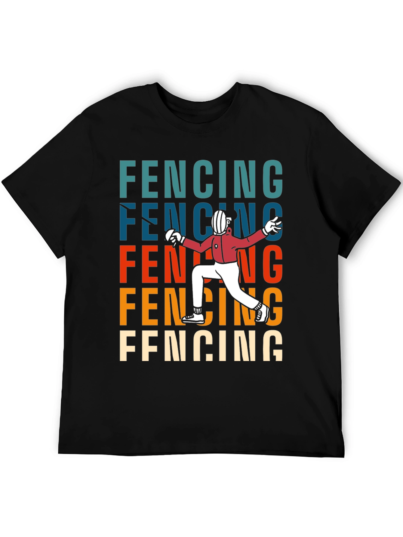 Fencing Retro Style T-Shirt