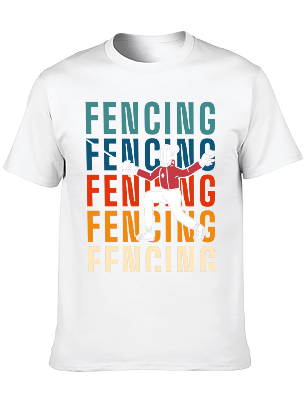 Fencing Retro Style T-Shirt