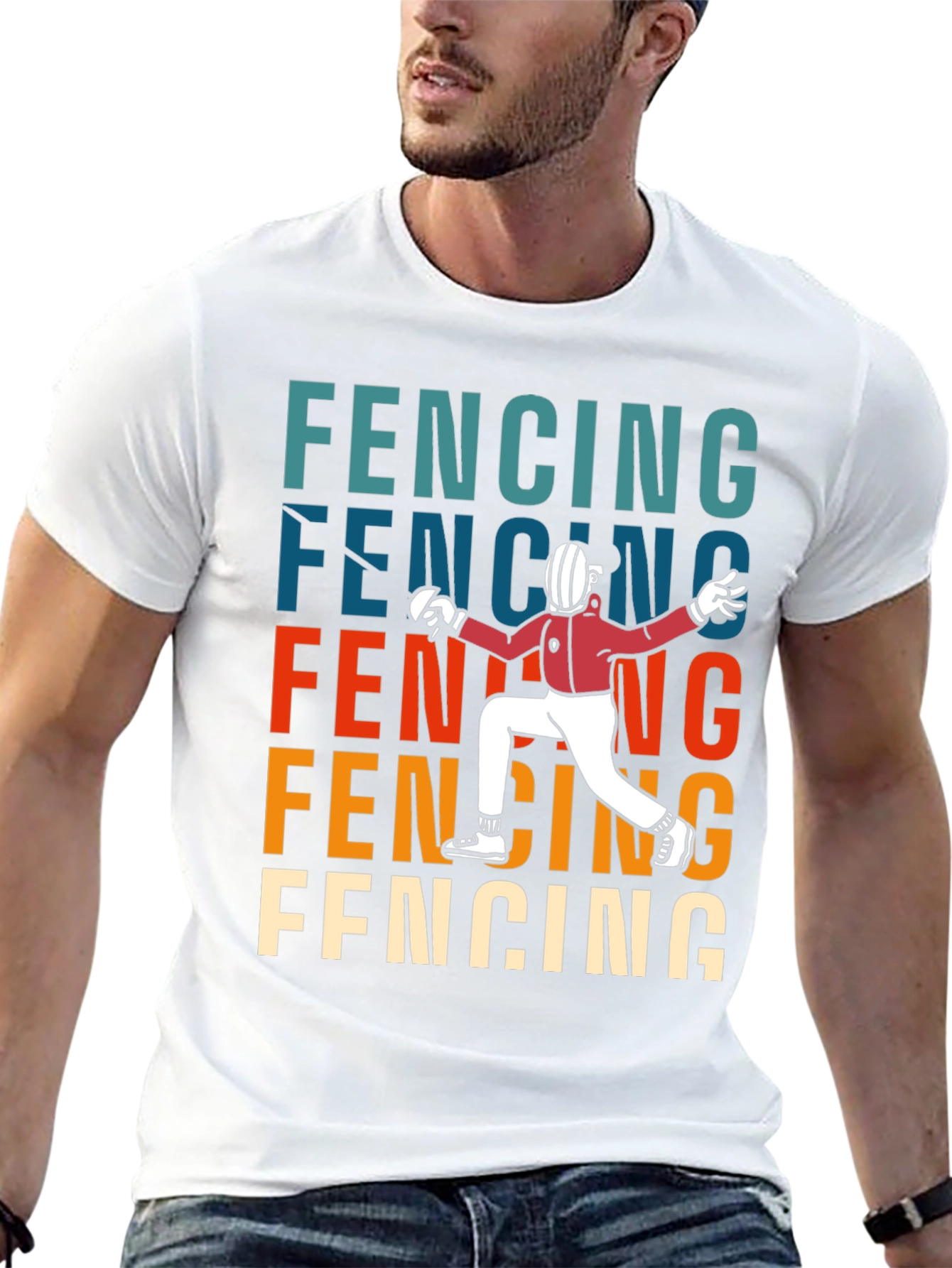 Fencing Retro Style T-Shirt