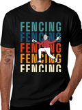 Fencing Retro Style T-Shirt