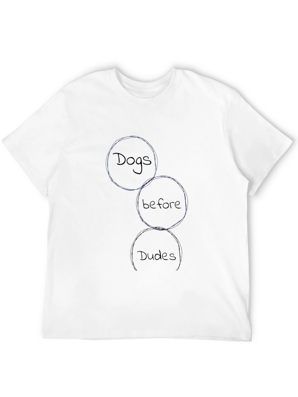Dogs Before Dudes Black Graphic Tee