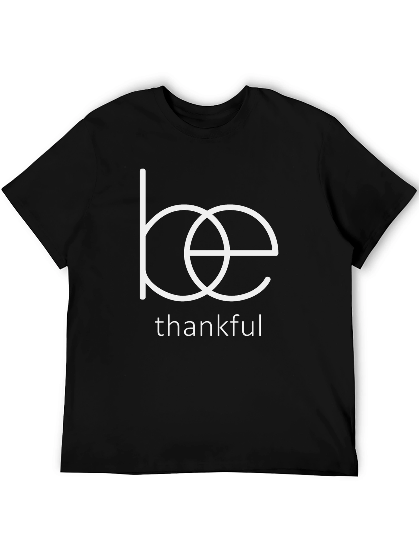 Be Thankful Graphic Tee - Black Cotton T-Shirt
