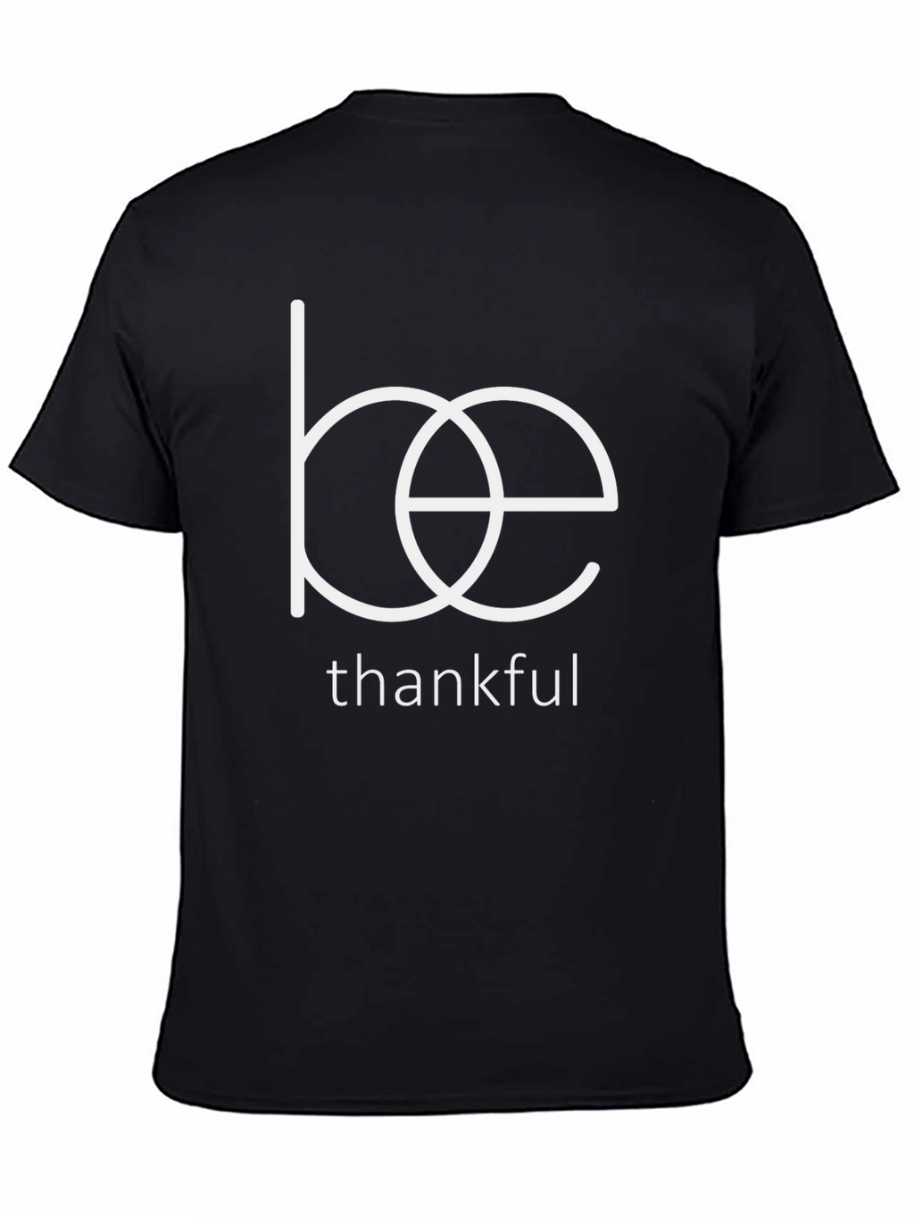 Be Thankful Graphic Tee - Black Cotton T-Shirt