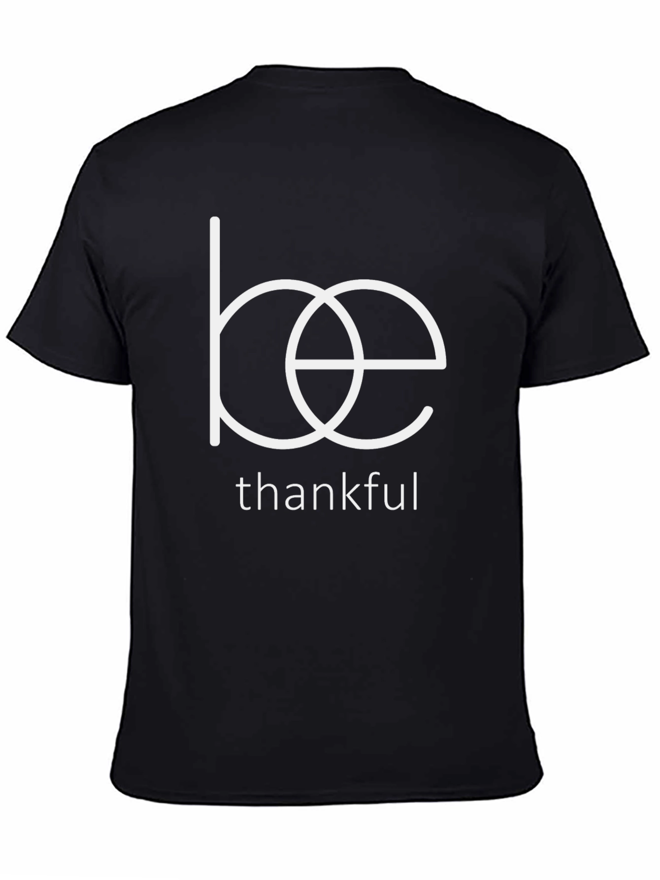 Be Thankful Graphic Tee - Black Cotton T-Shirt