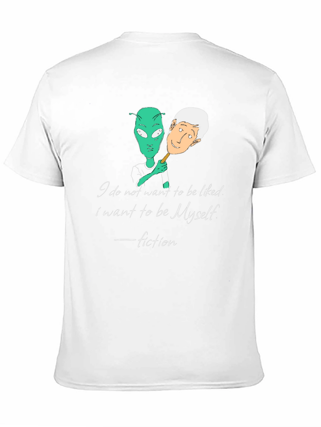 Alien Identity Black T-Shirt - Be Yourself Fiction Quote