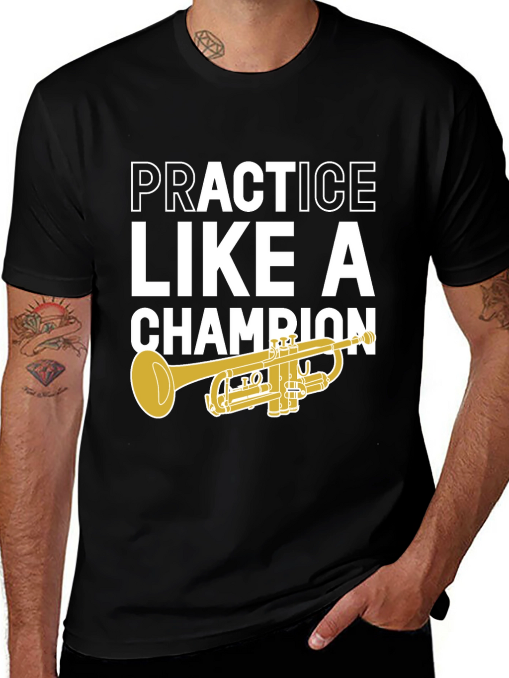 Practice Like A Champion Trumpet T-Shirt