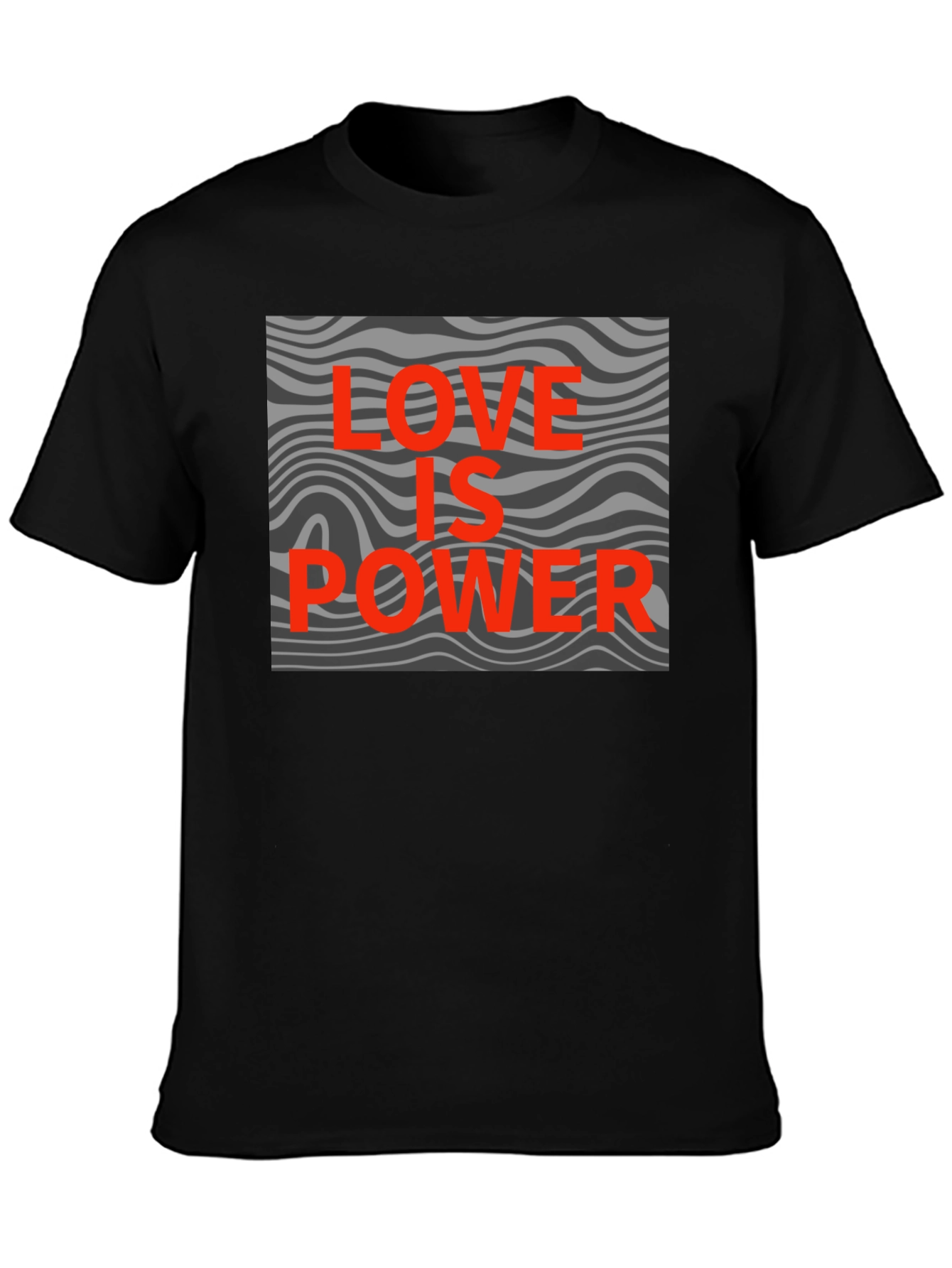 Love is Power Graphic Tee - Stylish Black T-Shirt