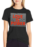 Love is Power Graphic Tee - Stylish Black T-Shirt