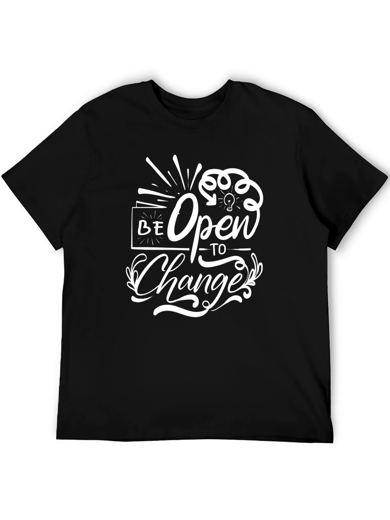 Be Open to Change Graphic Print Mens T-Shirt