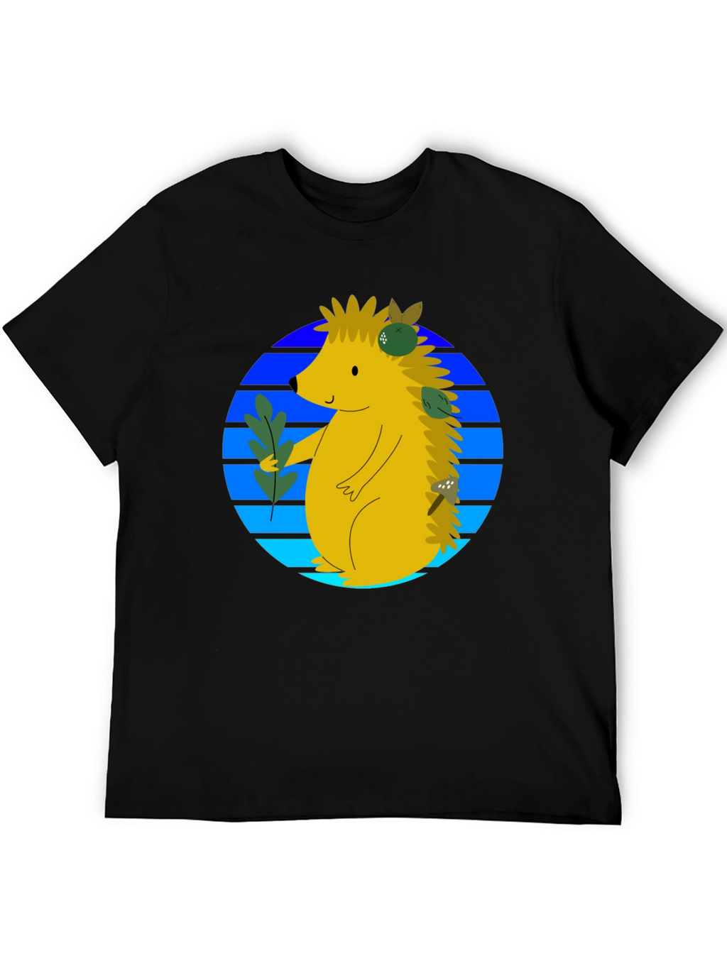 Whimsical Hedgehog Graphic Tee - Cute Animal Shirt