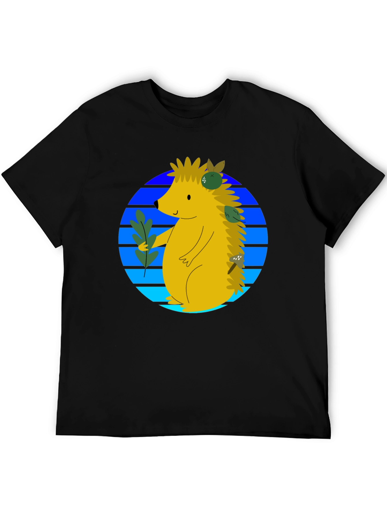 Whimsical Hedgehog Graphic Tee - Cute Animal Shirt