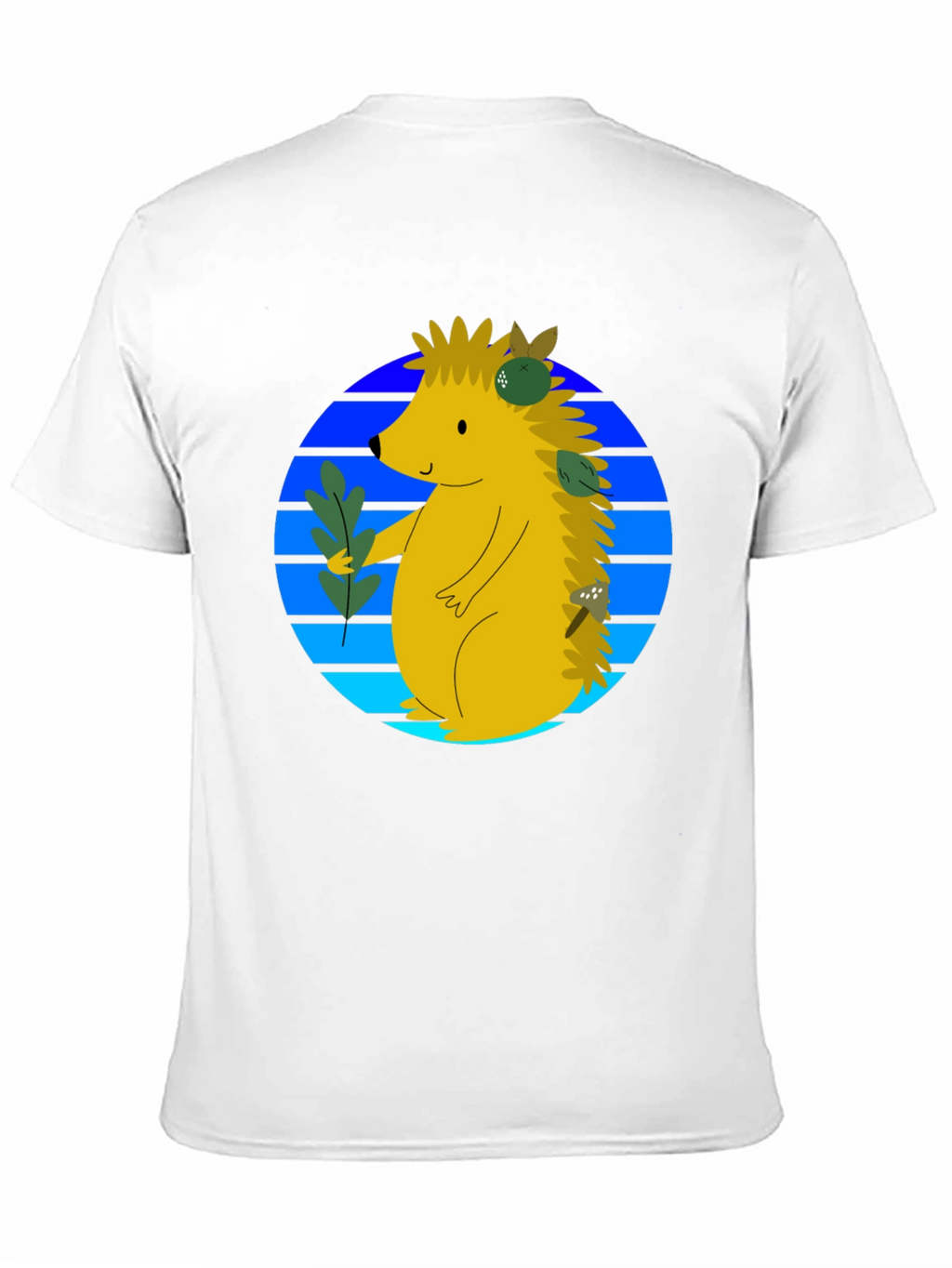Whimsical Hedgehog Graphic Tee - Cute Animal Shirt