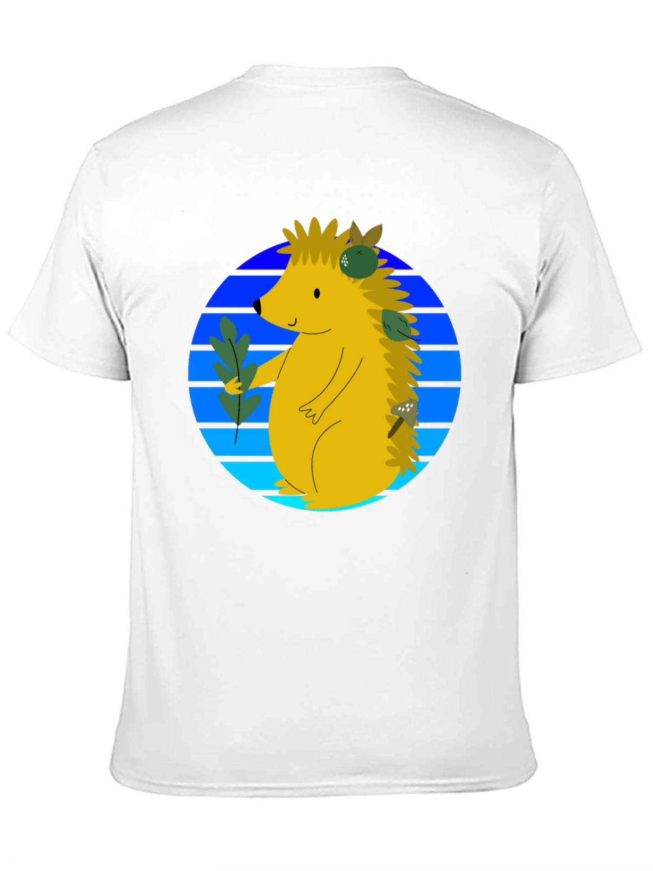 Whimsical Hedgehog Graphic Tee - Cute Animal Shirt