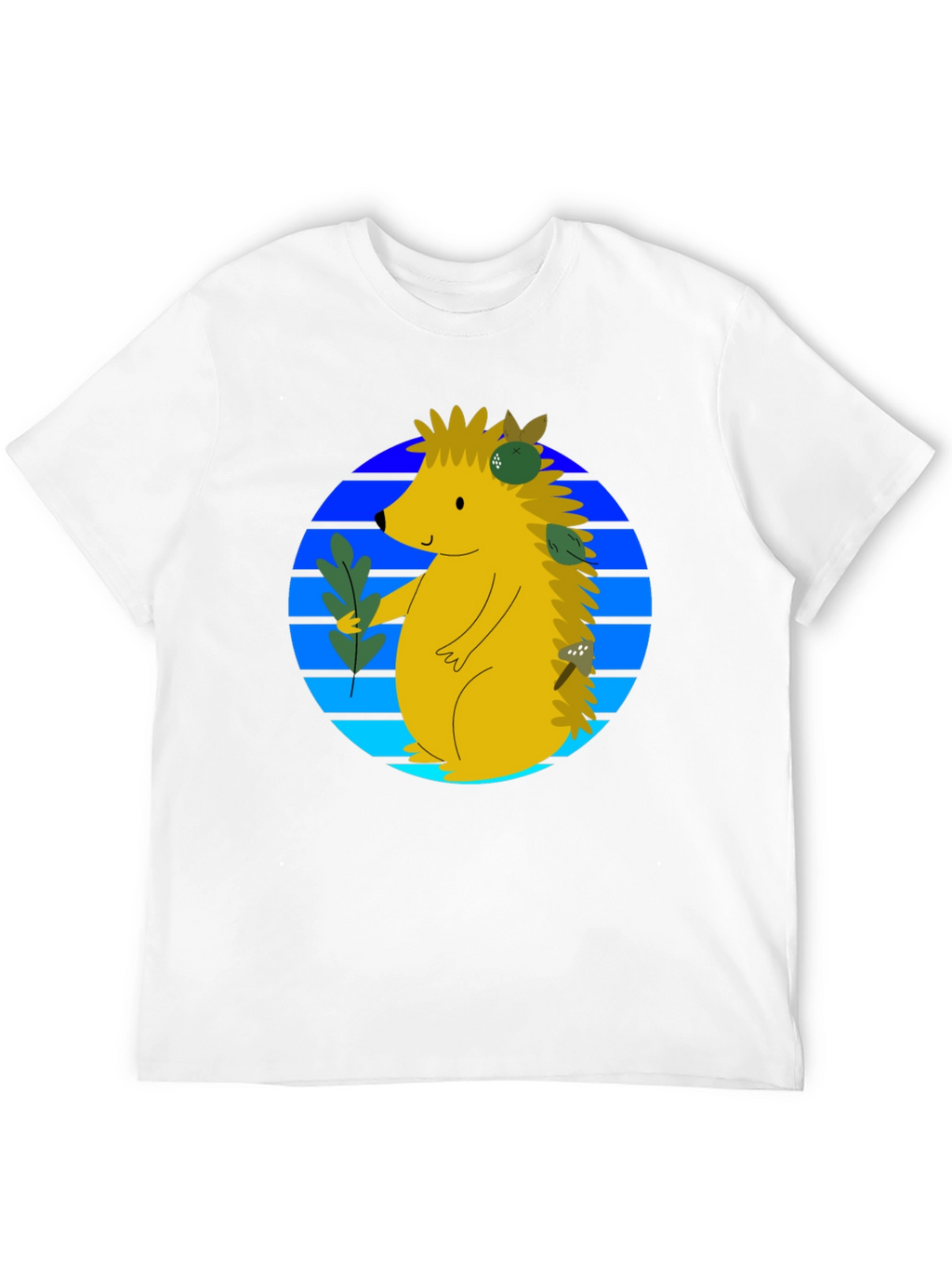 Whimsical Hedgehog Graphic Tee - Cute Animal Shirt