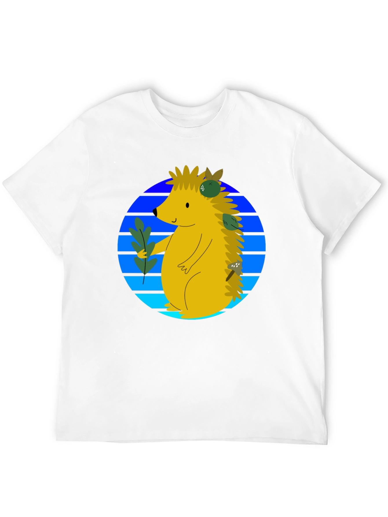 Whimsical Hedgehog Graphic Tee - Cute Animal Shirt