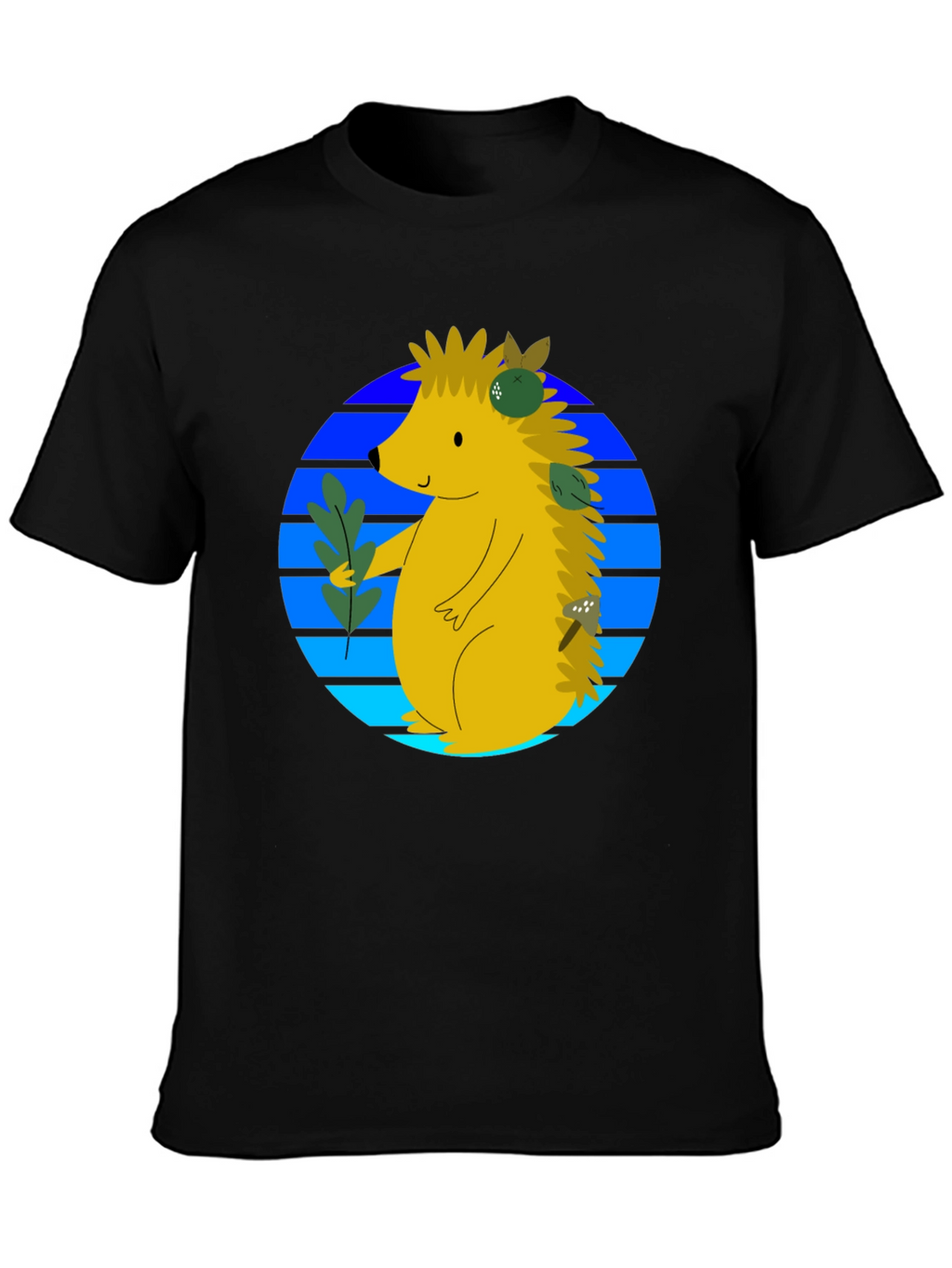 Whimsical Hedgehog Graphic Tee - Cute Animal Shirt