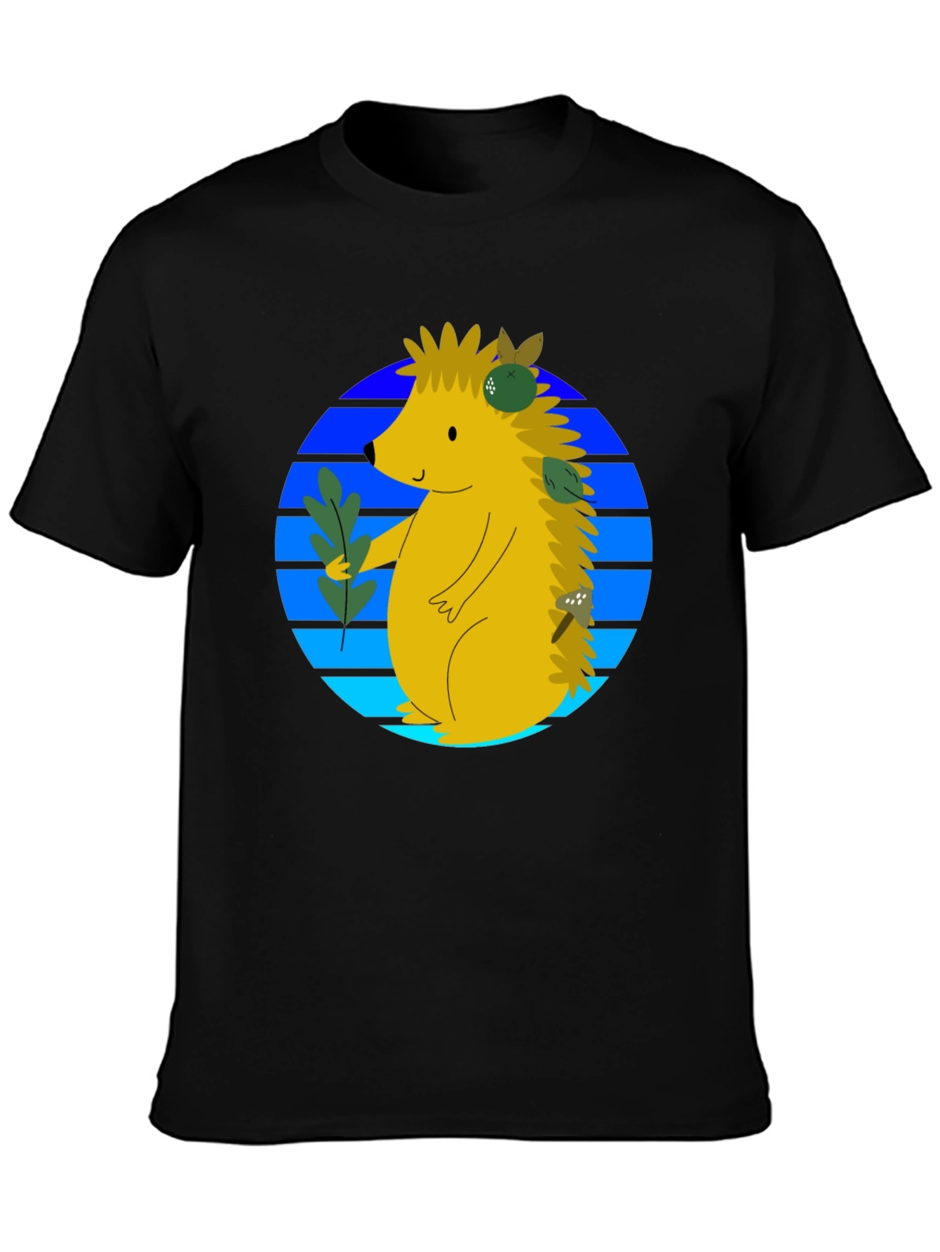 Whimsical Hedgehog Graphic Tee - Cute Animal Shirt