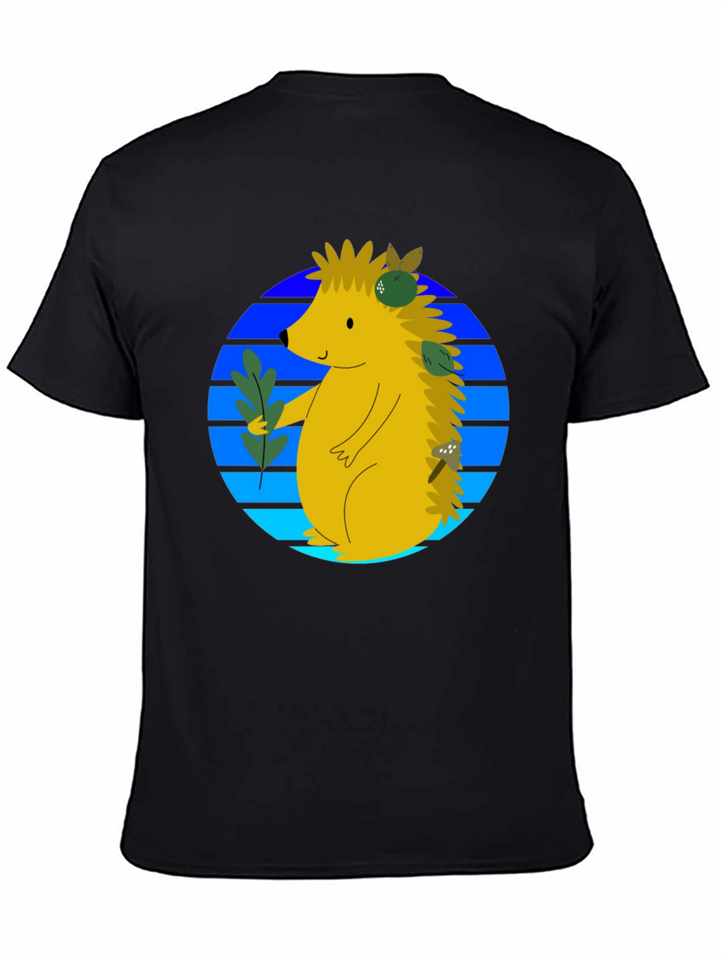 Whimsical Hedgehog Graphic Tee - Cute Animal Shirt