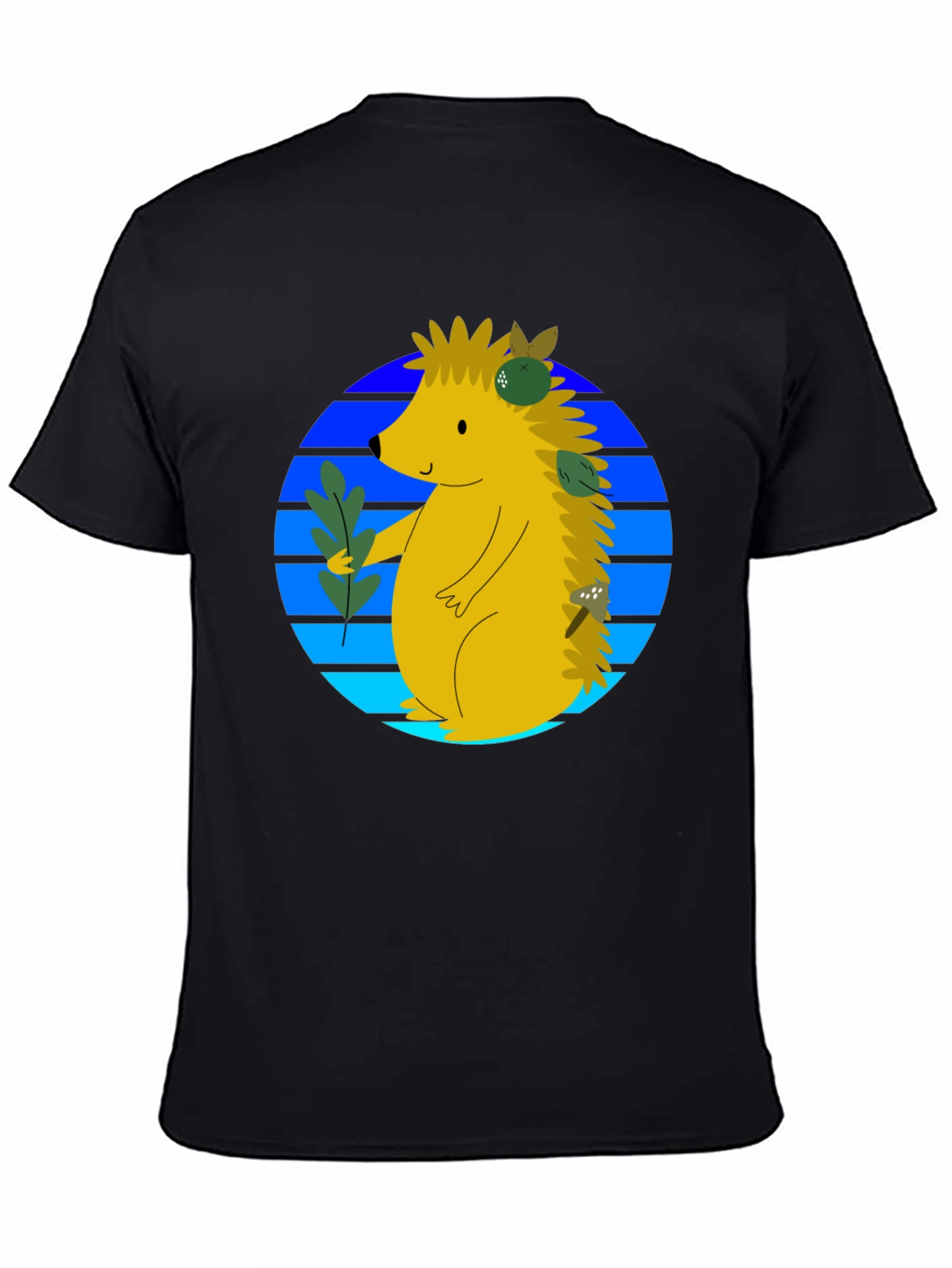 Whimsical Hedgehog Graphic Tee - Cute Animal Shirt